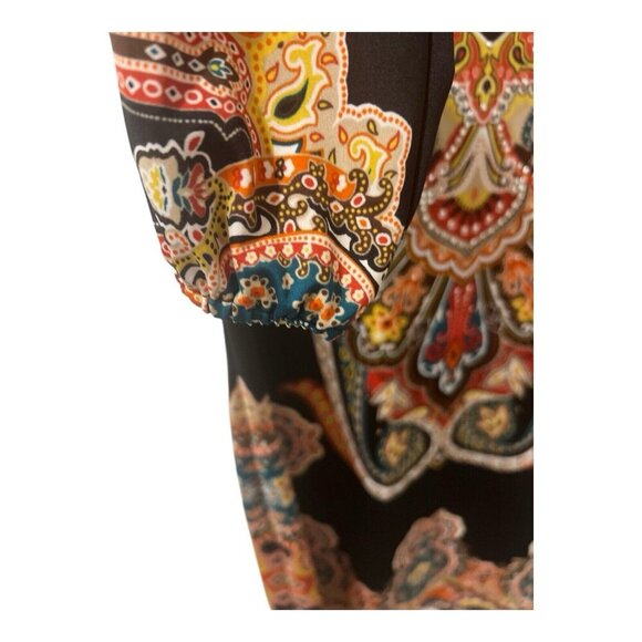 INC International Concepts Embroidered Shift Dress Black 3/4 Sleeve MEDIUM - Picture 4 of 7